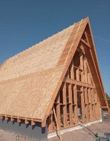 Домокомплект а-фрейм базова комплектація з фунтаментом на вашій землі