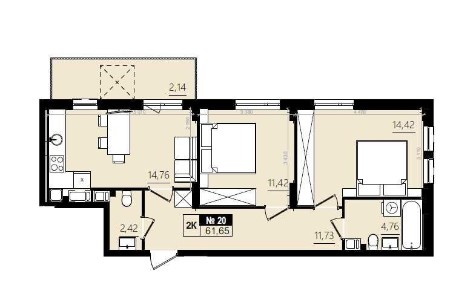 Продаж квартири 2К від Забудовника Парус у Солонці