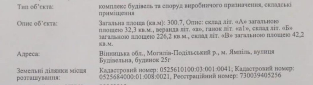 Продам об'єкт. м. Ямпіль. Вул. Будівельна.