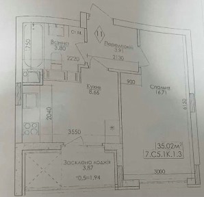 1к квартира в спальному районі м. Буча