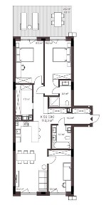3-кімнати 113 м² з терасою 23 м² | ЖК Avant Park | Бізнес-клас | Без комісії