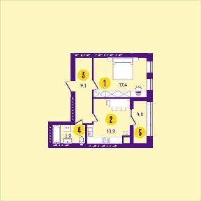 Продам однокімнатну квартиру 48 кв. м. в ЖК Сонячний, 3 черга