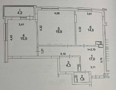 Продаж 2 кімн. квартири в ЖК Паркове місто, 77,1 м2, Вишгородська 45Ж