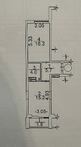 Квартира Ірпінь, Газ, Центр, Балкон