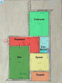 Продажа 2-комнатной квартиры 54 м², розважівська 2