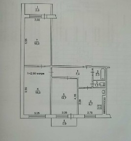 Продам трехкомнатную квартиру на микрорайоне Юбилейный.