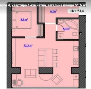 ТЕРМІНОВИЙ ПРОДАЖ КВАРТИРИ 51,5м2 | Біля річки В