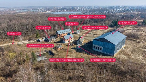 Продаж завод, виробничого - складського приміщення, потужність 630 кВт