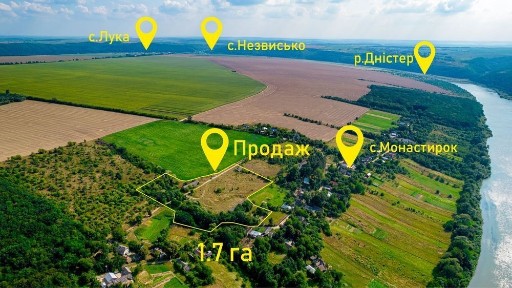 Продаж будівель, поруч Дністер, с. Монастирок