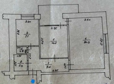2-Х КІМНАТНА квартира, 4 поверх, 48.6. кв. м., газове опалення, за АТБ!