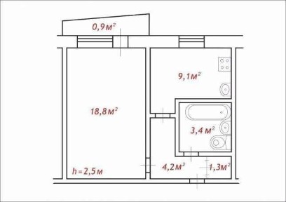 Продаж 1-кімнатної квартири 38 м², Героїв просп., 23