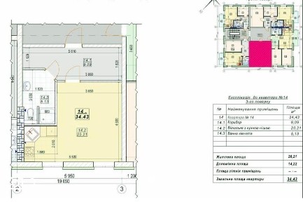 Продажа 1-комнатной квартиры 35 м²