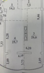 Продаж квартири з вільним плануванням 78 м², Фонтанская дор.