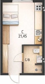 Смарт-квартира 21,45 м² без комісії. 20 хв до метро. Від забудовника. Розтермінування