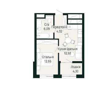 Продаж 1 кімнатної квартири ЖК Viking Gardens вул Героїв Крут Сокільники