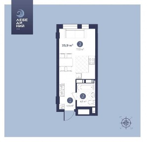 Продажа 1-комнатной квартиры 26 м², Ревуцкого ул., 52