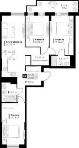 Продаж 3 кім. квартири Perfect Life Винники 80.28 м2