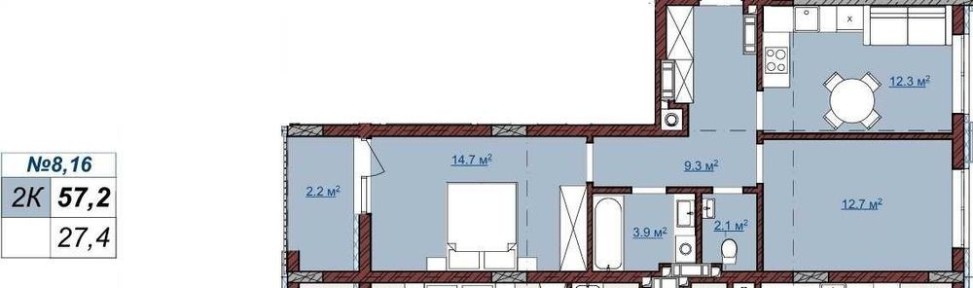Продаж 2 кім. квартири в ЖК Terra M / 2 черга