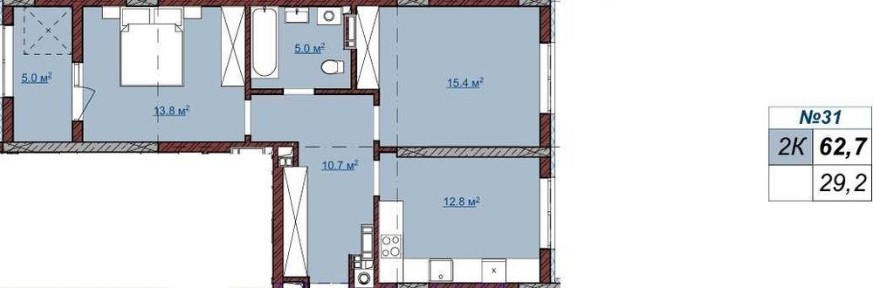 Продаж 2 кім. квартира від забудовника ЖК Terra M / 62.7 м / 1 черга