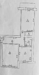 Продається 2х кімнатна квартира 50м². Євроремонт.