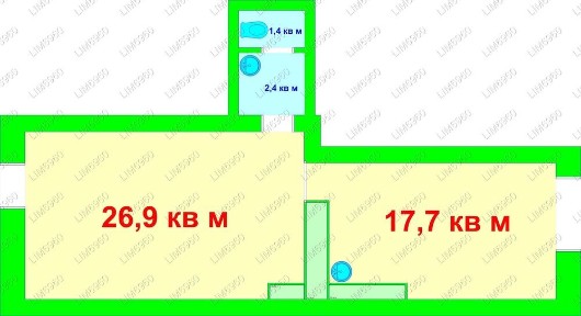 48 m2: 27m2 + 18m2 - продаж фасадного приміщення з поділом на два окремих та на два входи ЖК «Козацький» Гарматна Солом'янський район