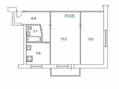 Двокімнатна квартира, Печерськ, 46,2 м² - ТЕРМІНОВО!