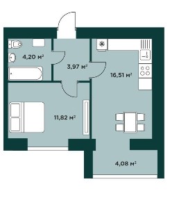 Продаж 1-кімнатна квартира 43,7 м. кв. За 38000$, ВИГІДНЕ оформлення