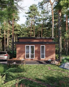 Продам модульний будинок 33 м2 з ділянкою 5,5 соток та світлом 5 кВт!