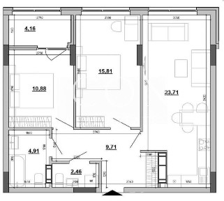 Продаж 2к квартири|71.7м²|ЖК Sister