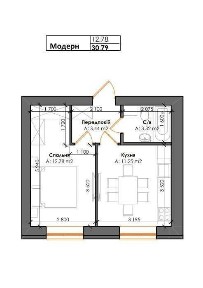 Продажа 1-комнатной квартиры 31 м², Институтская ул., 1