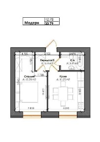 Продажа 1-комнатной квартиры 31 м², Институтская ул., 1
