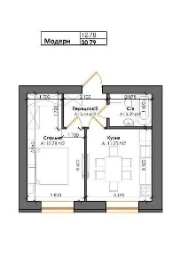 Продажа 1-комнатной квартиры 31 м², Институтская ул., 1