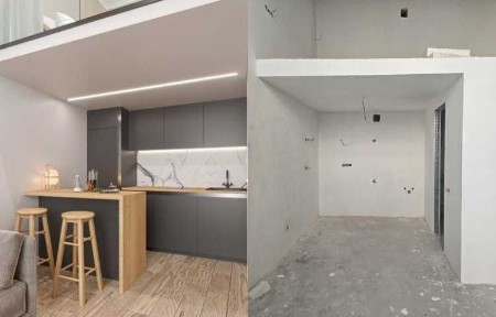 Дворівнева смарт-квартира 32.6 м² з балконом біля м. Академмістечко
