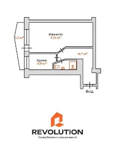 Без комісії. Продаж 1-кімнатної квартири з газом 31м2, вул. Березняківська, буд. 16-Б Дніпровський район