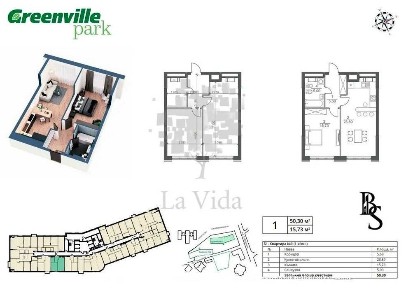 1к квартира в ЖК Greenville Park Грінвіль Парк ТОП ЦІНА
