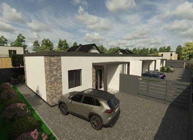 ТАУНХАУС за ЦІНОЮ КВАРТИРИ. Гостомель 54м² -ділянка 2 соткі з ГАЗОМ+тераса 42 м². Від 55 000$.