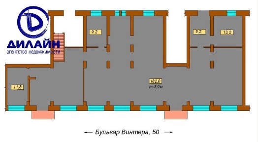 Фасадное помещение на бул. Винтера [Правый берег]