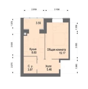 Продаж 1-кімнатної квартири в ЖК 