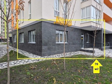 70м, фасад, ЖК Нивки-Парк, до метро 350м по прямій, пр. Берестейський