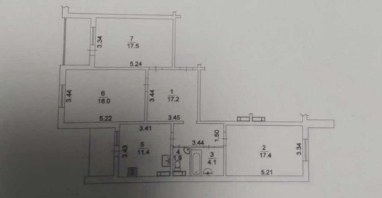 3 кімнатна, Глушкова Академіка просп 9е, ЖК Акцент, Голосіївський район