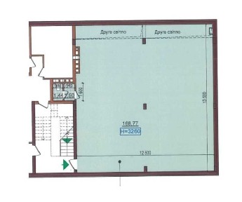 ЖК «Варшавський». Фасадне приміщення Open Space 172 м²