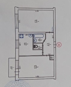 Продам двухкомнатную квартиру. Борщаговка, Под ремонт