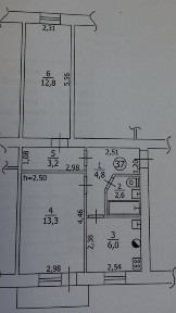 за ГРН продаж 2 кімнатної квартири вул. Соборна 4 м. Бориспіль, під ремонт.