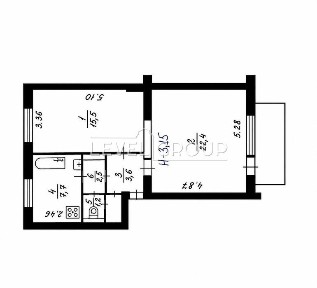 Продаж 2-кімнатної квартири 54.48 м², Круглоуніверситетська вул., 2/1