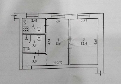 Недорого 2-кімн. студія Центрально-міський район