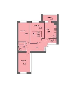 Продаж 3-кімнатної квартири в новобудові від забудовника