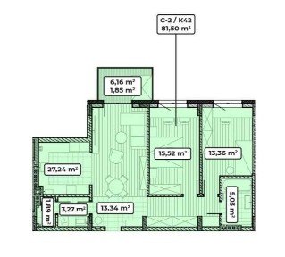 Продаж 2 кім. квартири, площею 81,5 м2, ЖК Eco City Park, Винники Без комісії