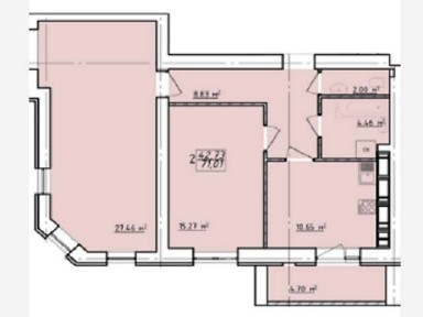 Продаж 2к квартири 72 кв. м на вул. Заливна 12 • ID 34418759