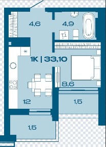 Продам квартиру по вул. Вовчинецька, 33.1 м. кв