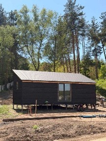 с. Романків ділянка 5 соток з модульним будинком 40м² (з виходом на канал)